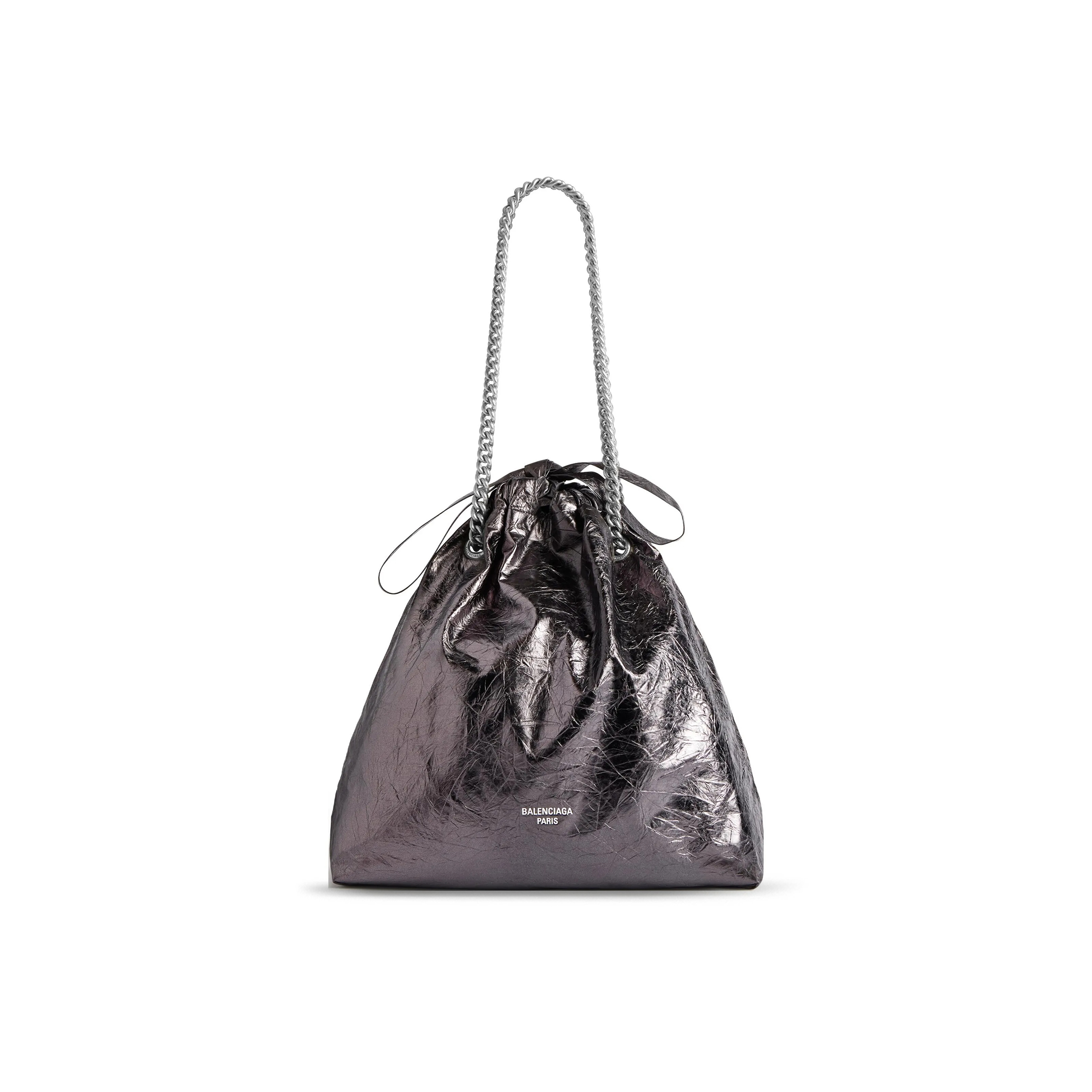 Ba*len*cia*ga women''s crush tote bag medium in silver 7429412aatg1314 (46*39.9*14cm)